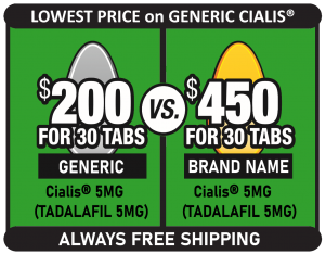 Generic Cialis 5mg $200 for 30 tablets